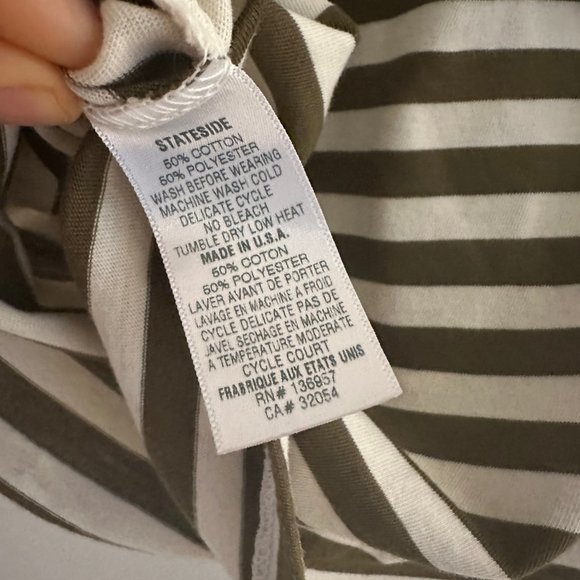 Stateside XS Striped Mustard/White T-Shirt (Anthropologie) - Picture 3 of 3